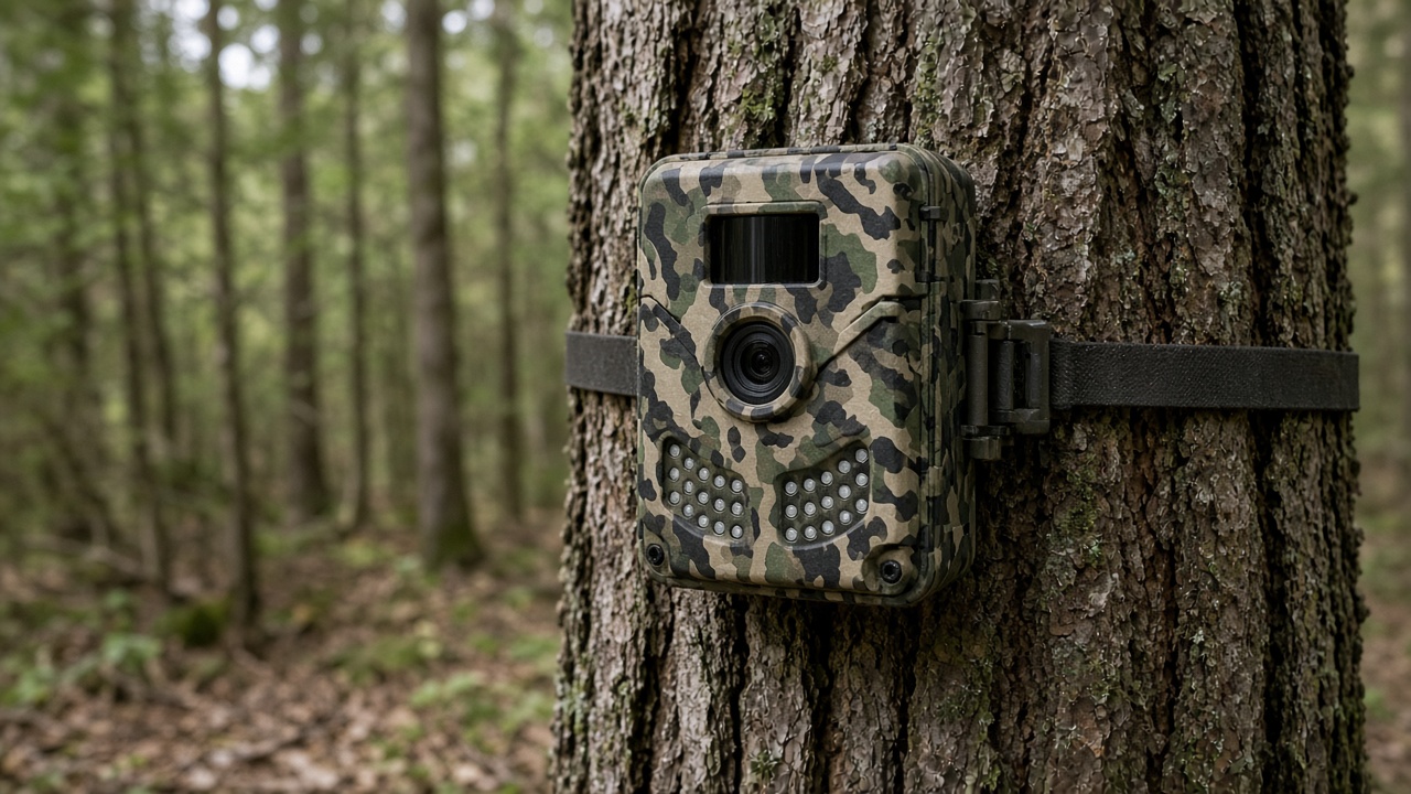 4G-Wildkamera am Baum im Revier